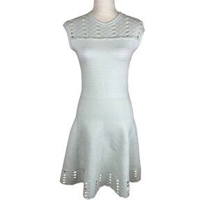 Ted Baker Mint Green Zaralie Jacquard Panel Skater Dress Size 8